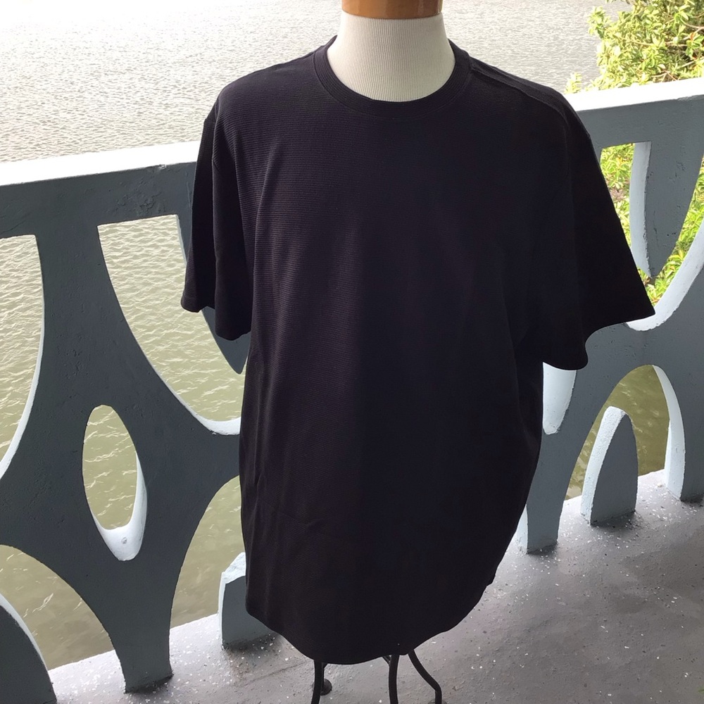 The Commons Heavy Striped Men's Black Crew Neck Shirt XXL - NWT